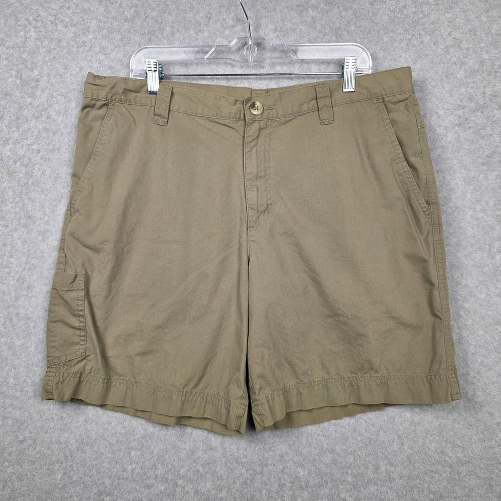 Columbia Shorts Mens 38 Beige Cargo Relaxed Fit Pockets Summer Canvas Casual